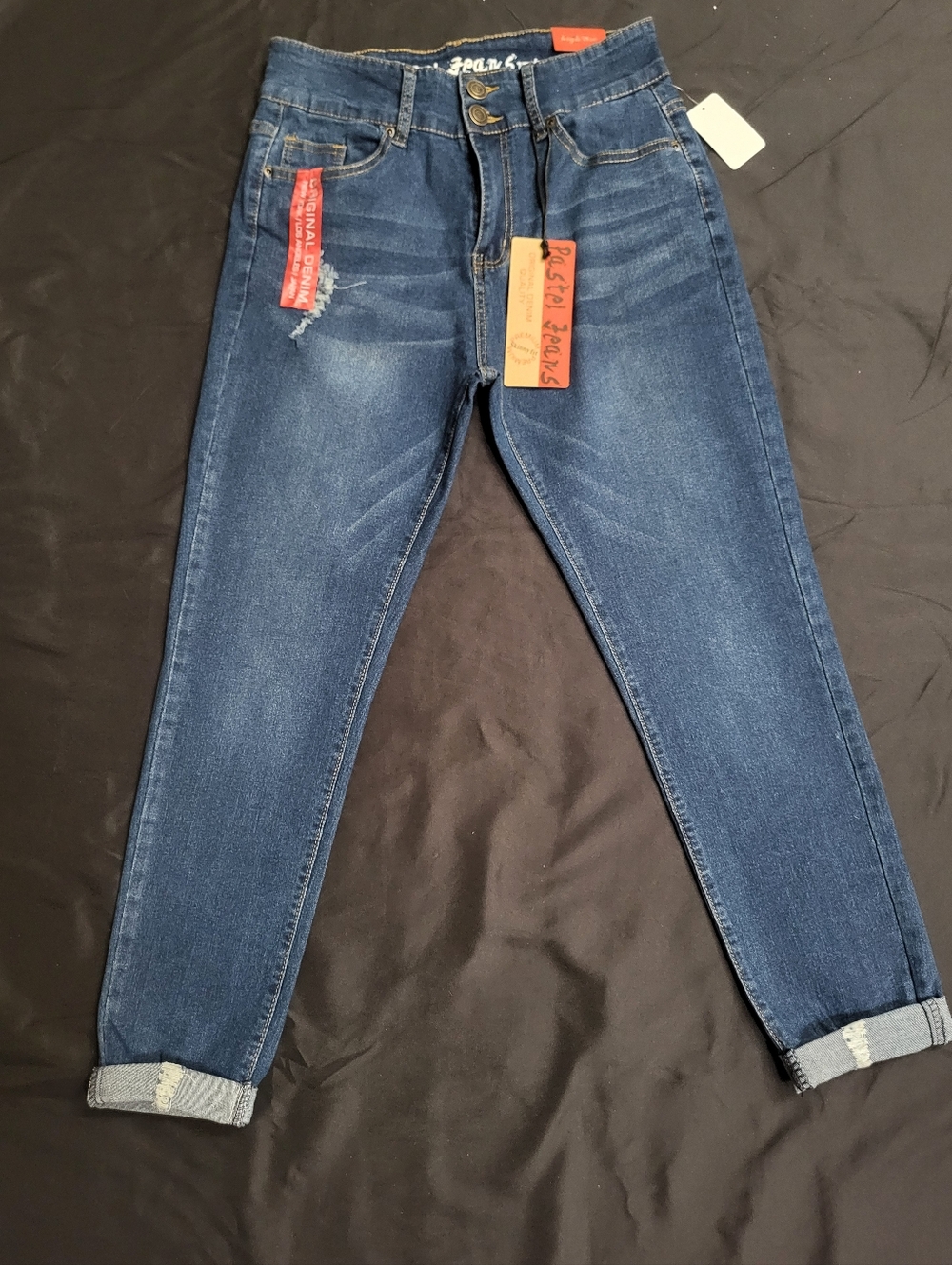 Pastel Jeans Skinny Blue Stretch High Rise Ankle Crop Women Size 13/14 NWT